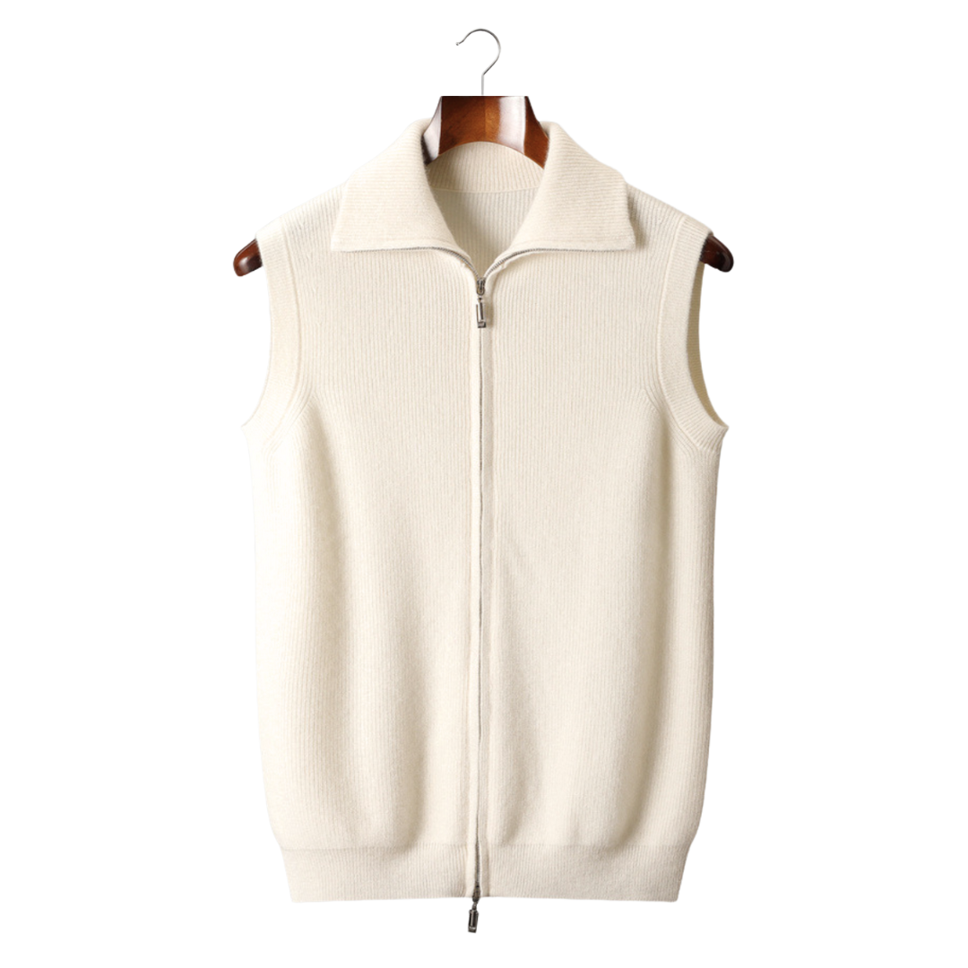 Emma & Rose cashmere bodywarmer vest — premium knitwear