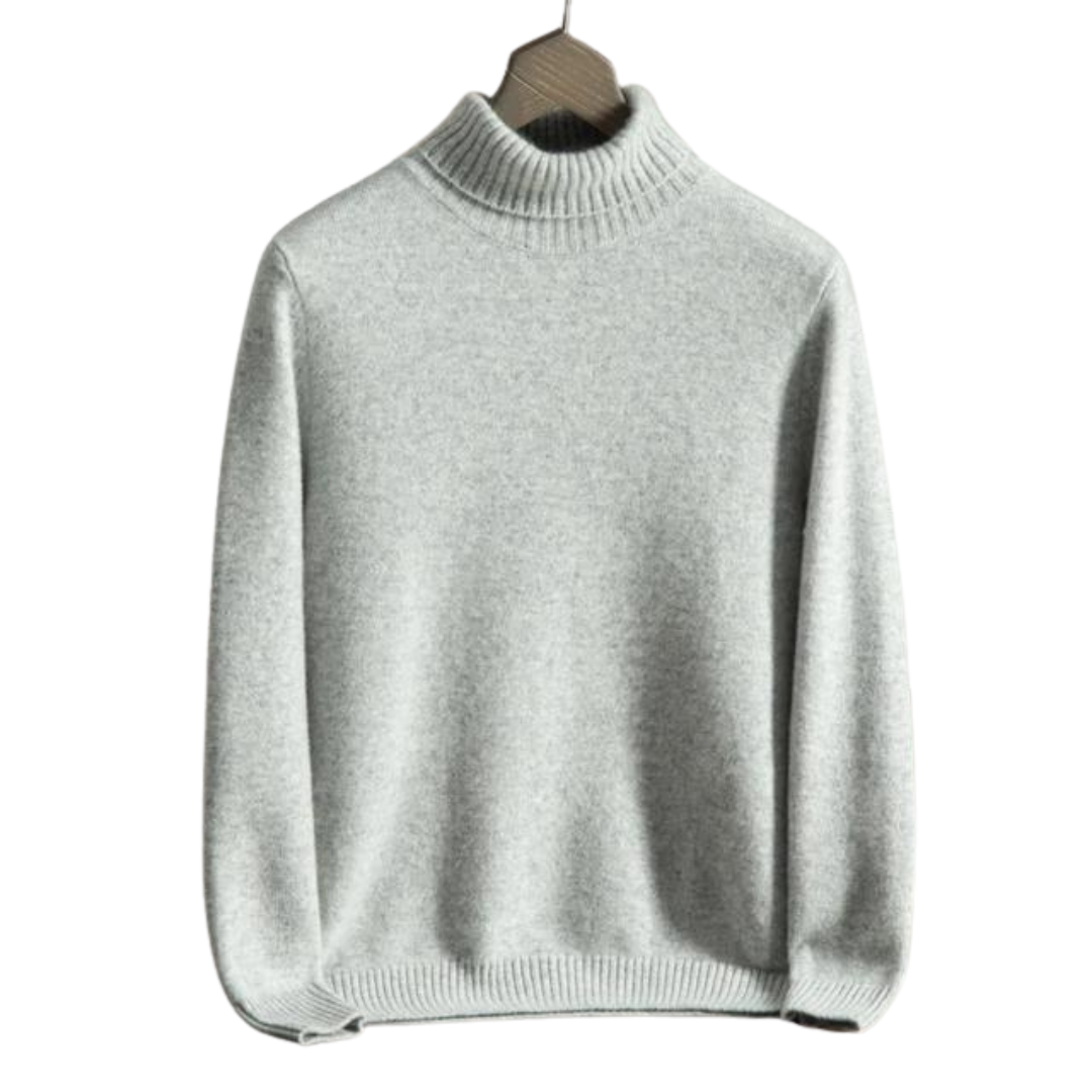 Emma & Rose soft ribbed cashmere turtleneck jumper — premium winter knitwear