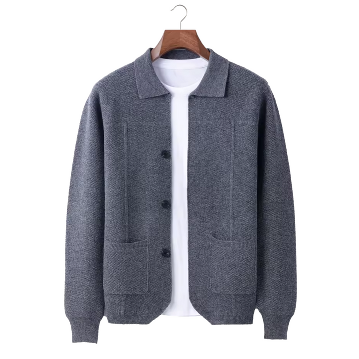 Emma & Rose merino wool button overshirt — premium knitwear