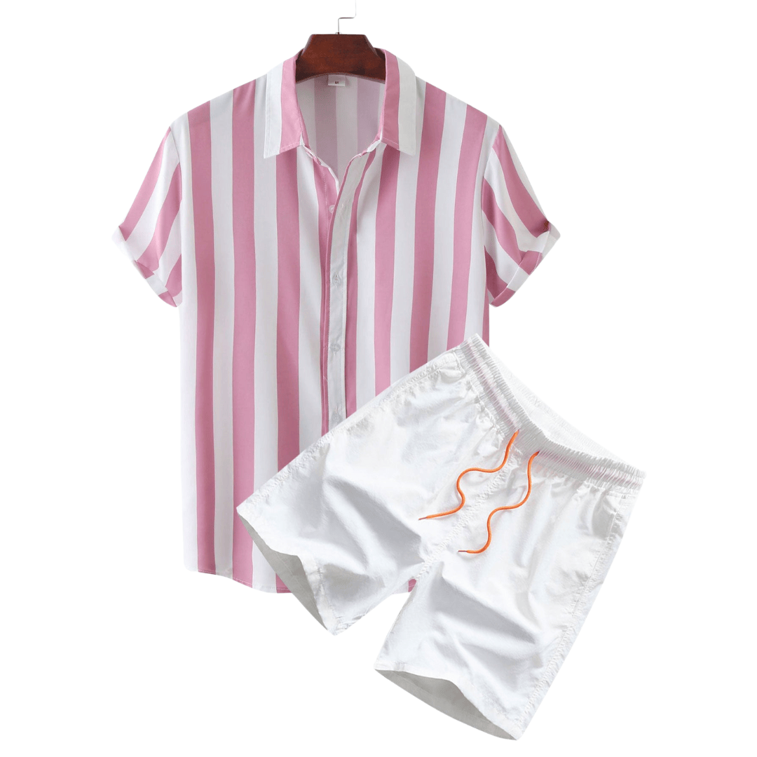 Emma & Rose Manhattan Gustav™ beach swim set, two-piece outfit with colorful patterned fabric for summer beachwear.
