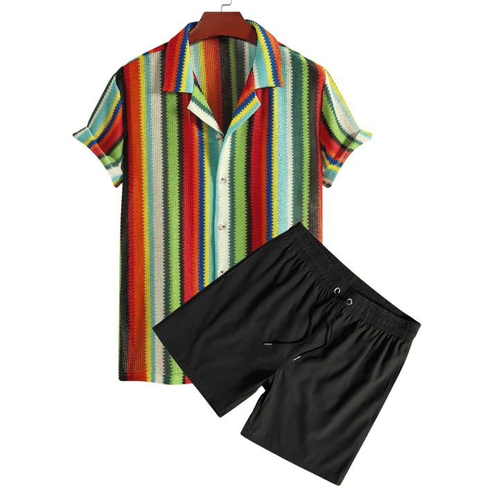 Xander™ short-sleeved beach set by Emma & Rose Manhattan, two-piece outfit with a casual, stylish design for summer outings.