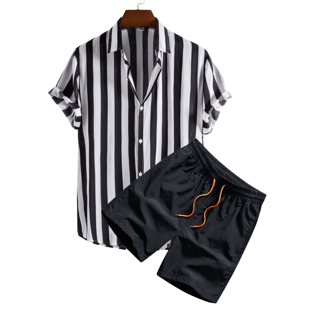 Emma & Rose Manhattan Bernard™ short-sleeved swim set, two-piece outfit with colorful patterns, perfect for summer swimming.