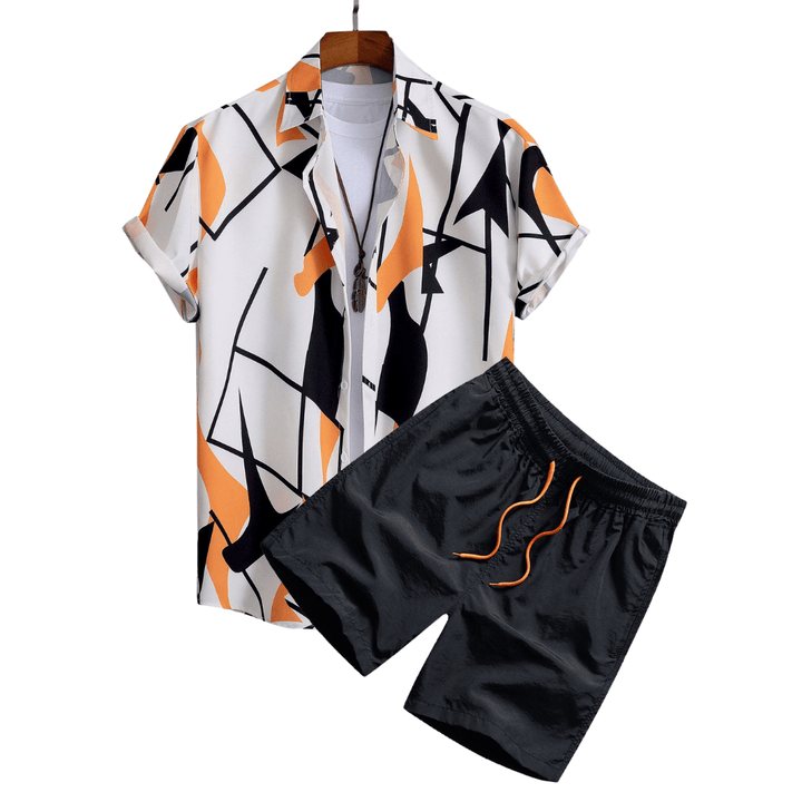 Yorick™ beach swim set by Emma & Rose Manhattan, two-piece swimsuit with colorful print, perfect for summer beach days.