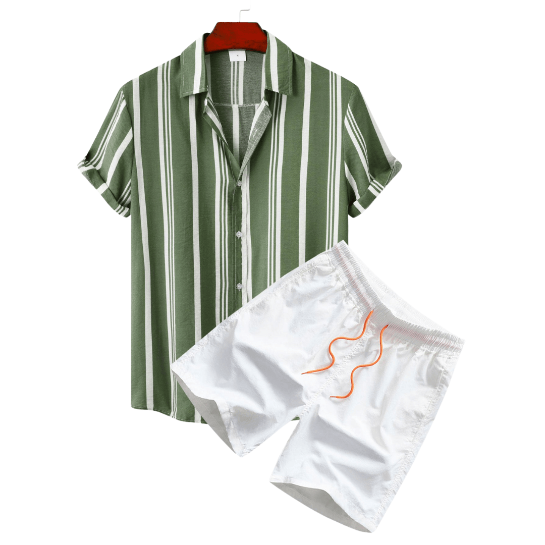 Emma & Rose Manhattan Zach™ short-sleeved swim set with two-piece outfit featuring colorful swimwear for kids.