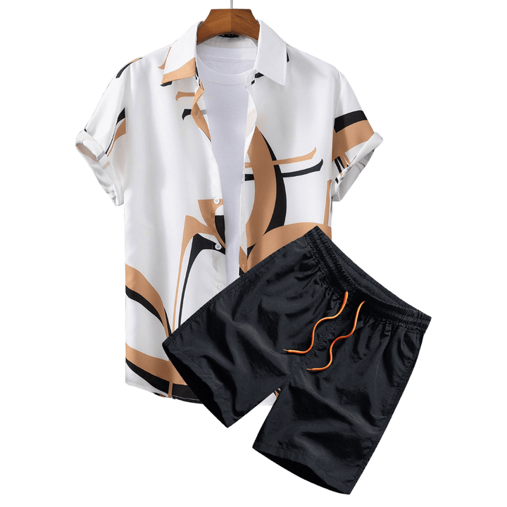 Egbert™ summer swim set by Emma & Rose Manhattan, two-piece swimsuit with colorful pattern, perfect for beach or pool.