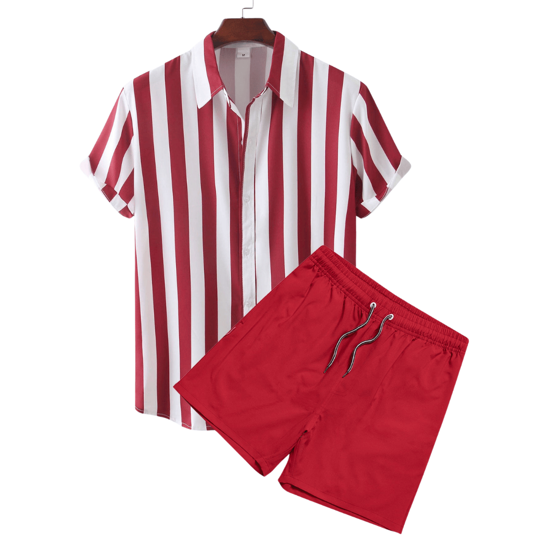 Viktor™ beach two-piece outfit by Emma & Rose Manhattan, featuring a stylish and comfortable swimwear set on a model.