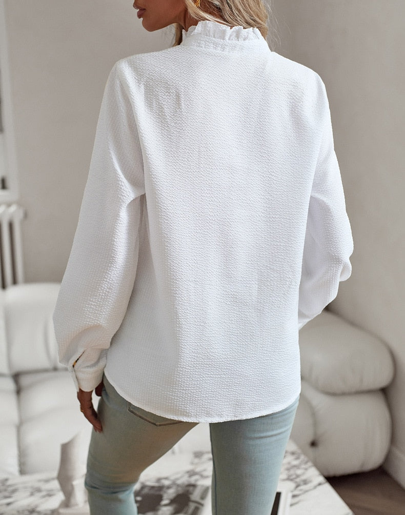 Alice | Ruffled Button Blouse