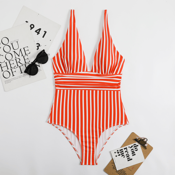Esmé Luxe Horizon swimsuit by Emma & Rose Manhattan featuring a stylish one-piece design with vibrant pattern and adjustable straps.
