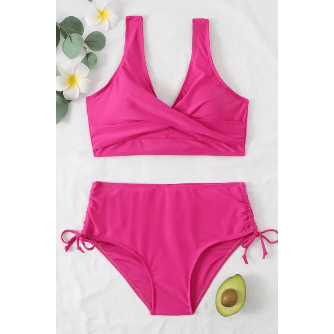 Elmarie™ SummerChic bikini set by Emma & Rose Manhattan, featuring a stylish two-piece swimsuit with colorful patterns.