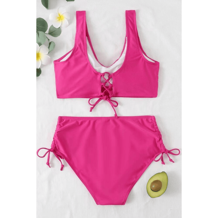 Elmarie™ SummerChic bikini set by Emma & Rose Manhattan features a stylish two-piece swimsuit with vibrant patterns and adjustable straps.