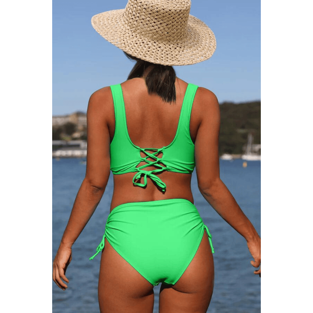 Elmarie SummerChic bikini set by Emma & Rose Manhattan featuring a stylish two-piece swimsuit with vibrant patterns.