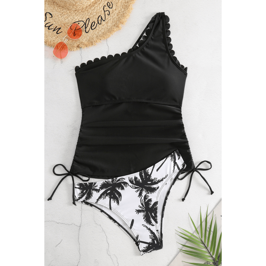 Emma & Rose Manhattan Palm Breeze Tankini top in vibrant tropical print, featuring adjustable straps and comfortable fit.