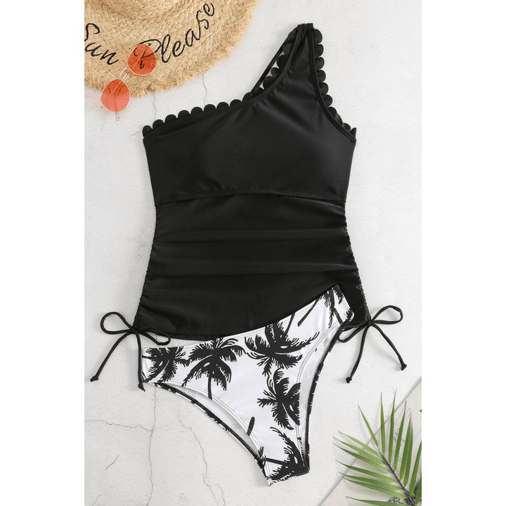 Emma & Rose Manhattan Palm Breeze Tankini top in vibrant tropical print, featuring adjustable straps and comfortable fit.