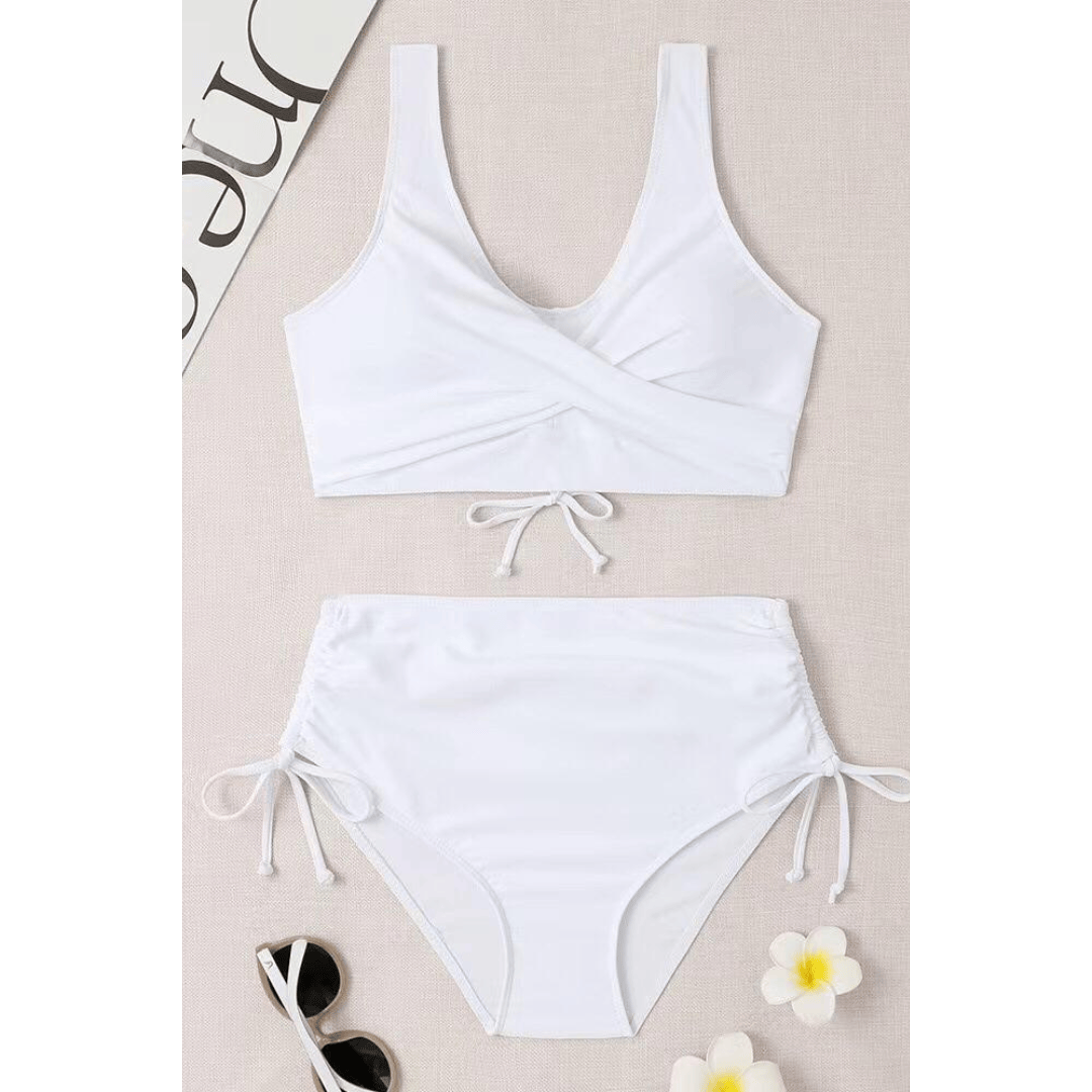 Elmarie™ SummerChic bikini set by Emma & Rose Manhattan featuring a colorful, stylish two-piece swimwear on a model.