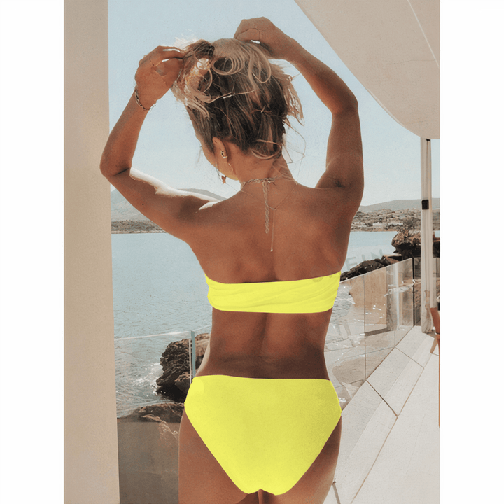 Talita BloomBreeze bikini set by Emma & Rose Manhattan, featuring a colorful floral print and adjustable bikini top and bottoms.
