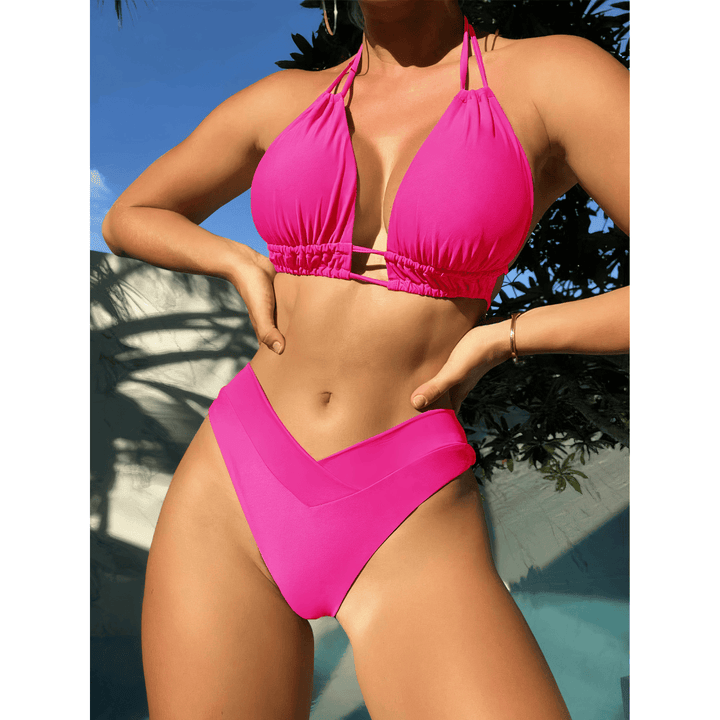 Tropic™ Charm Bikini Set by Emma & Rose Manhattan featuring a colorful, stylish bikini with adjustable straps and tropical print.