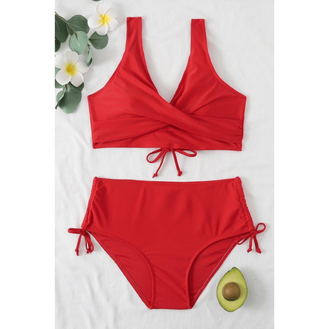 Elmarie SummerChic Bikini Set by Emma & Rose Manhattan displayed on a model, featuring a stylish two-piece swimwear in vibrant colors.