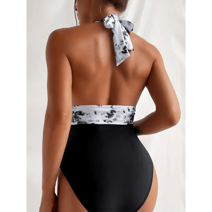 Emma & Rose Manhattan Marble Mirage swimsuit featuring a stylish marble pattern and sleek design.