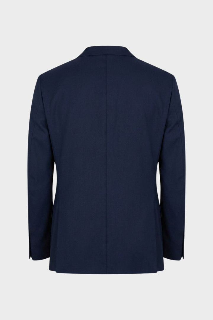 Men's Blazer with Notched Lapel and Two-Button Closure
