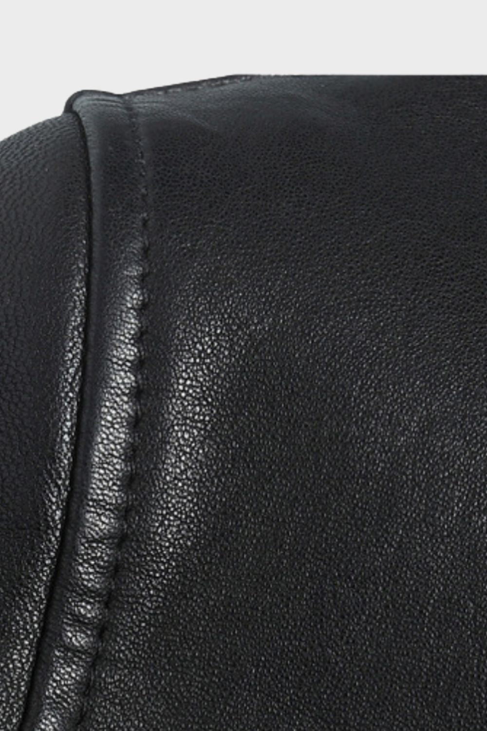 Men's Leather Jacket Biker Jacket with Zipper