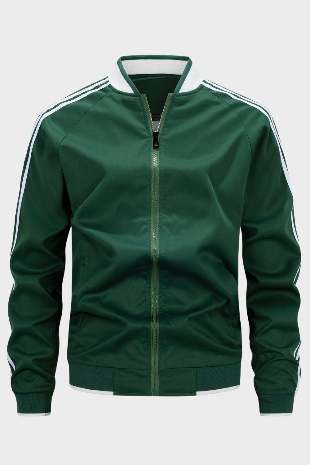 Men's Training Jacket with Zipper and Stand-up Collar
