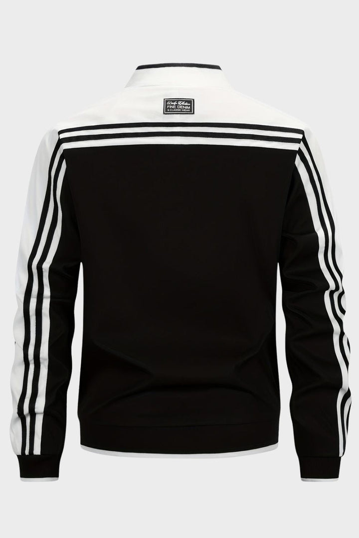 Men's Training Jacket with Zipper and Stand-up Collar