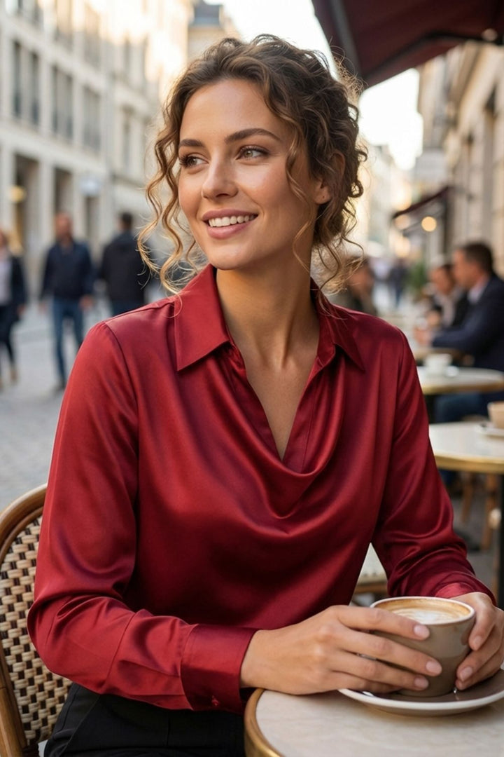 Women’s Satin Blouse | Waterfall