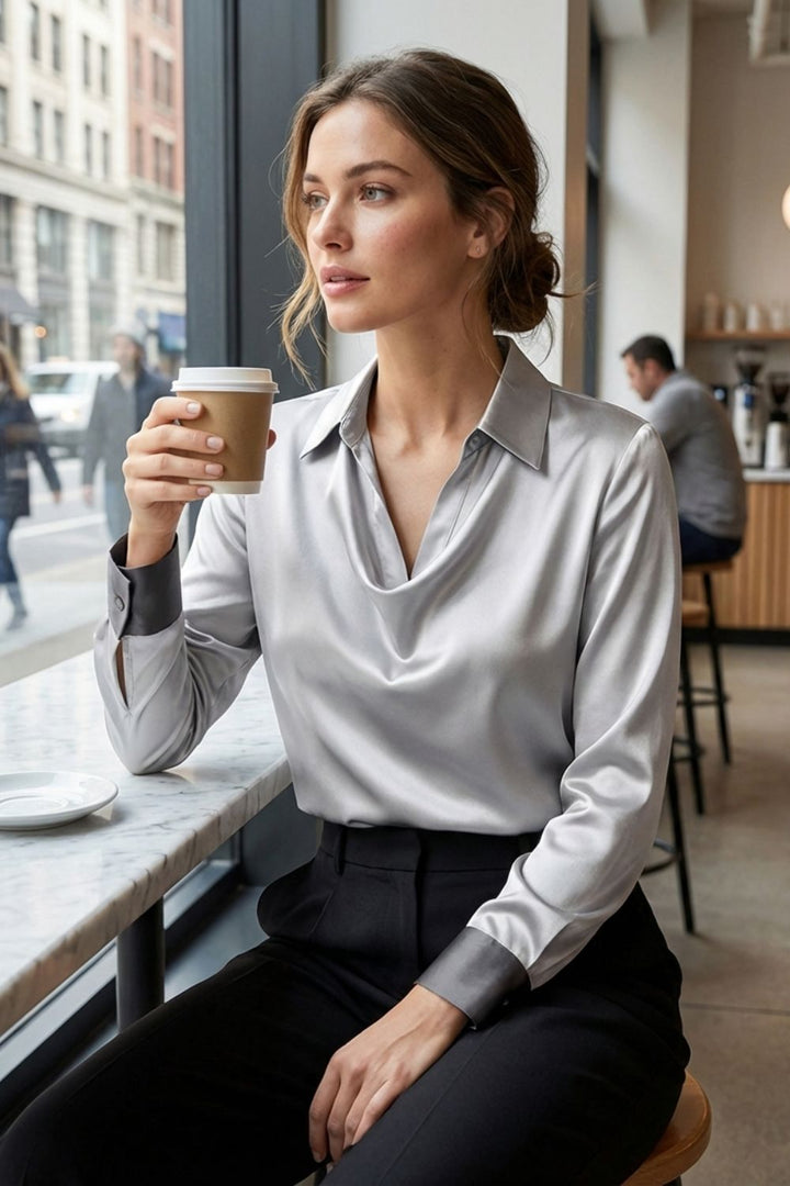 Women’s Satin Blouse | Waterfall