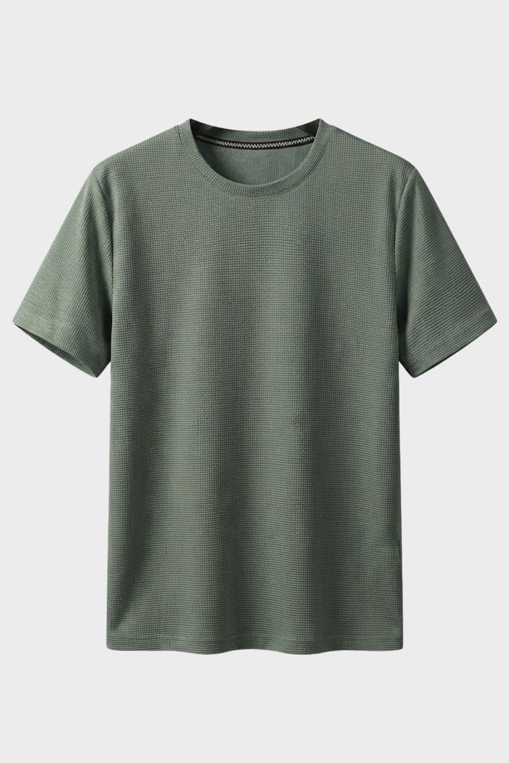 Men's Waffle Tee | Crew Neck