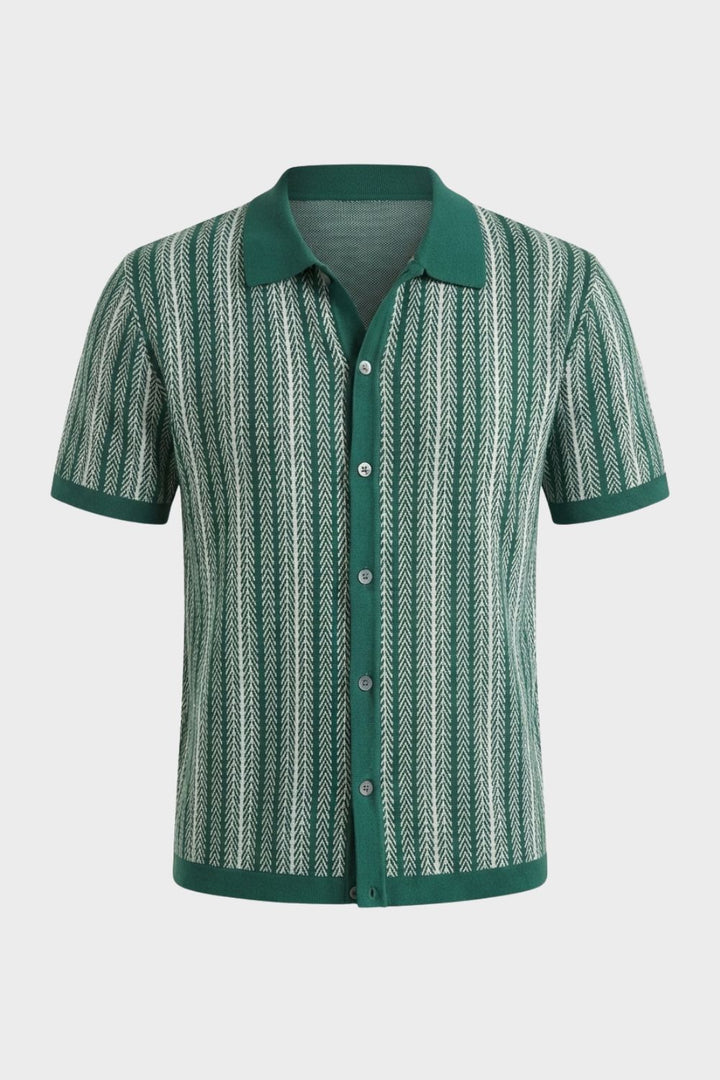 Men's Knit Polo | Jacquard