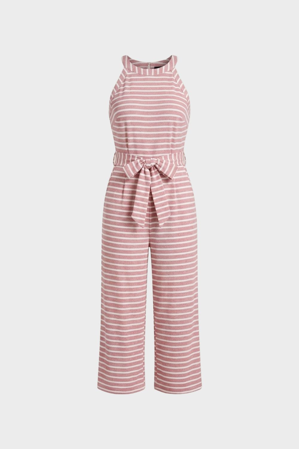 Women's Striped Jumpsuit | Halterneck