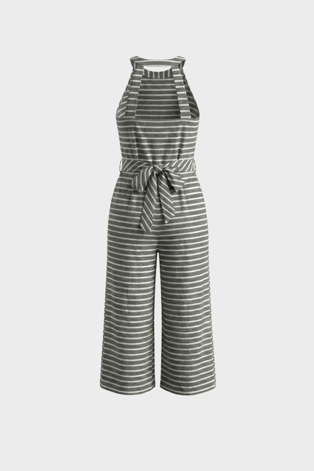 Women's Striped Jumpsuit | Halterneck