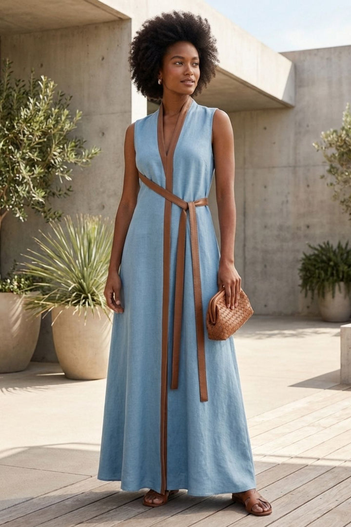 Women's Summer Maxi Dress | Belt