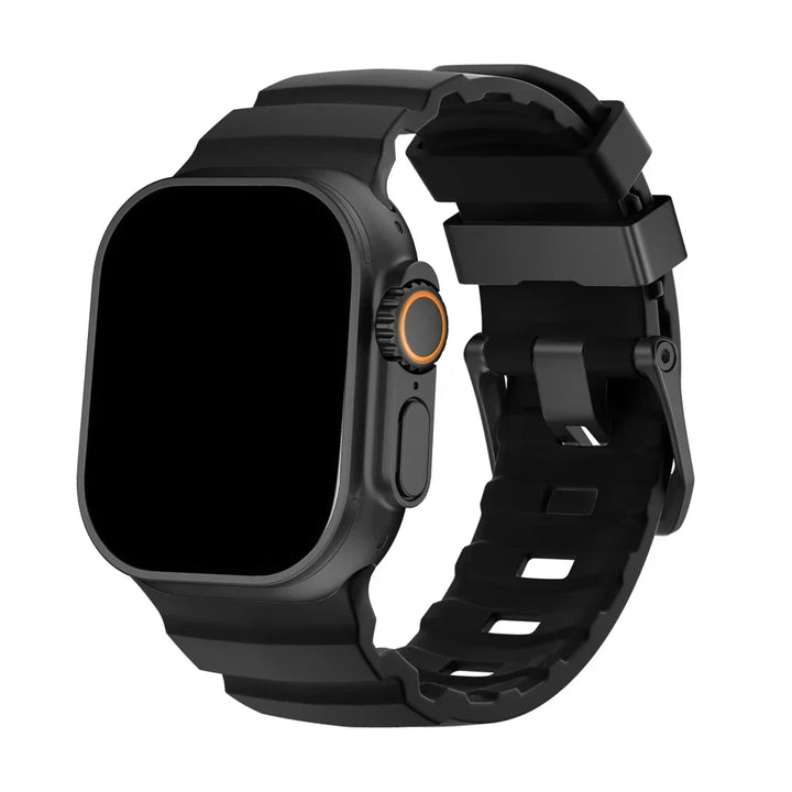 Silicone Watch Band for Apple Watch - Sport Band with Titanium Buckle