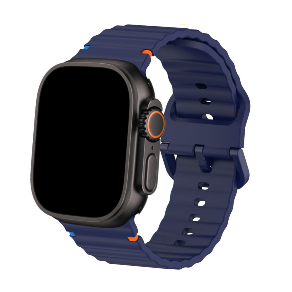 Silicone Watch Band with Two-Color Design for Apple Watch