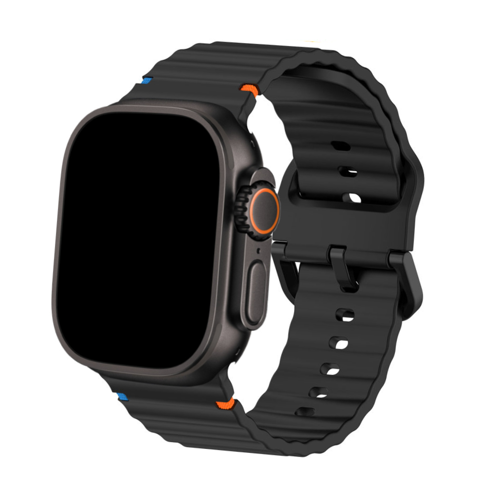 Silicone Watch Band with Two-Color Design for Apple Watch