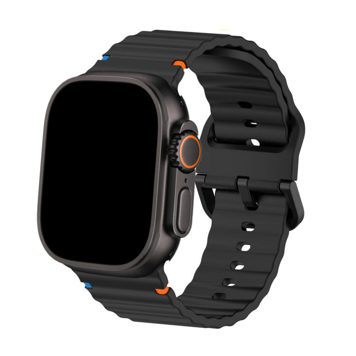 Silicone Watch Band with Two-Color Design for Apple Watch