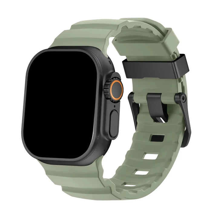 Silicone Watch Band for Apple Watch - Sport Band with Titanium Buckle