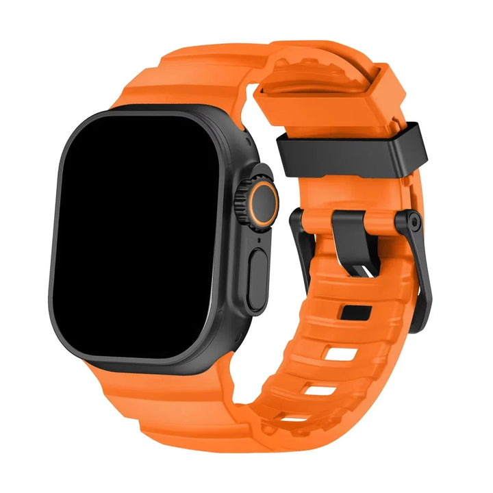 Silicone Watch Band for Apple Watch - Sport Band with Titanium Buckle