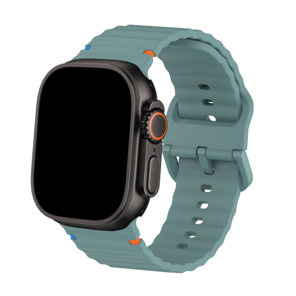 Silicone Watch Band with Two-Color Design for Apple Watch