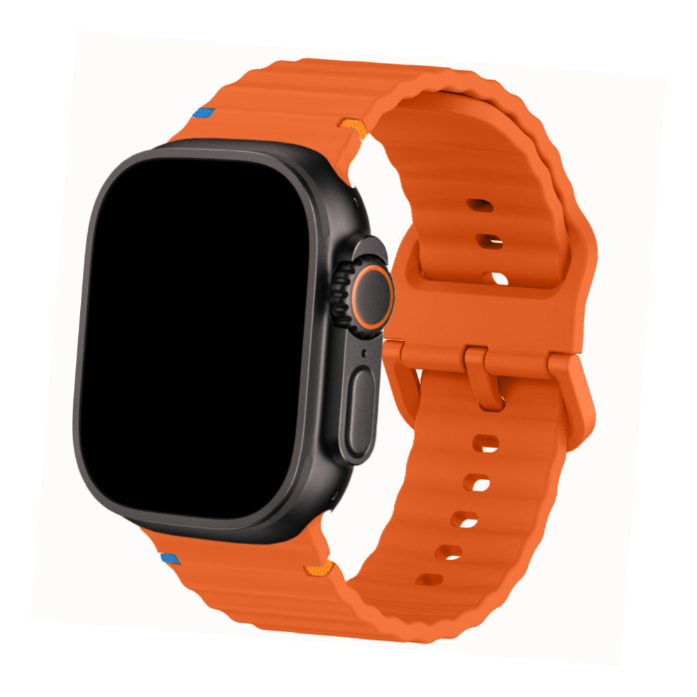 Silicone Watch Band with Two-Color Design for Apple Watch