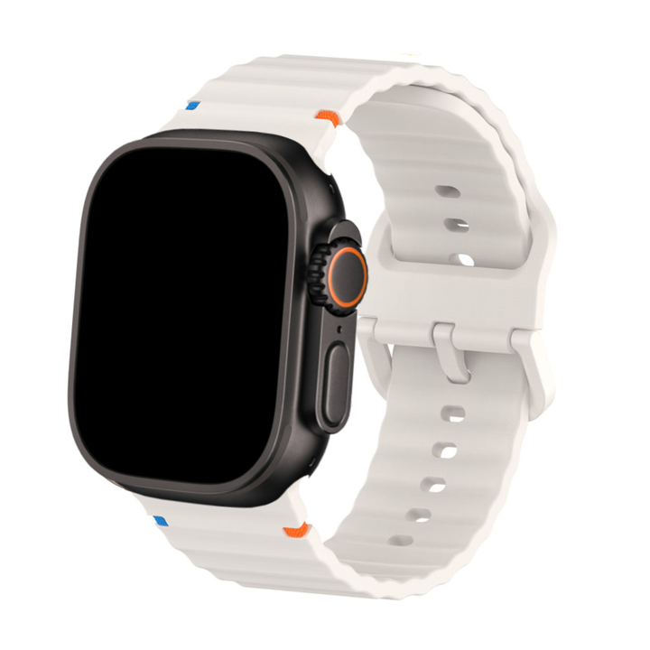 Silicone Watch Band with Two-Color Design for Apple Watch