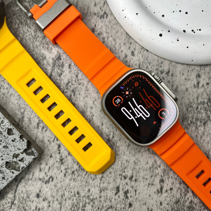 Silicone Watch Band for Apple Watch - Sport Band with Titanium Buckle