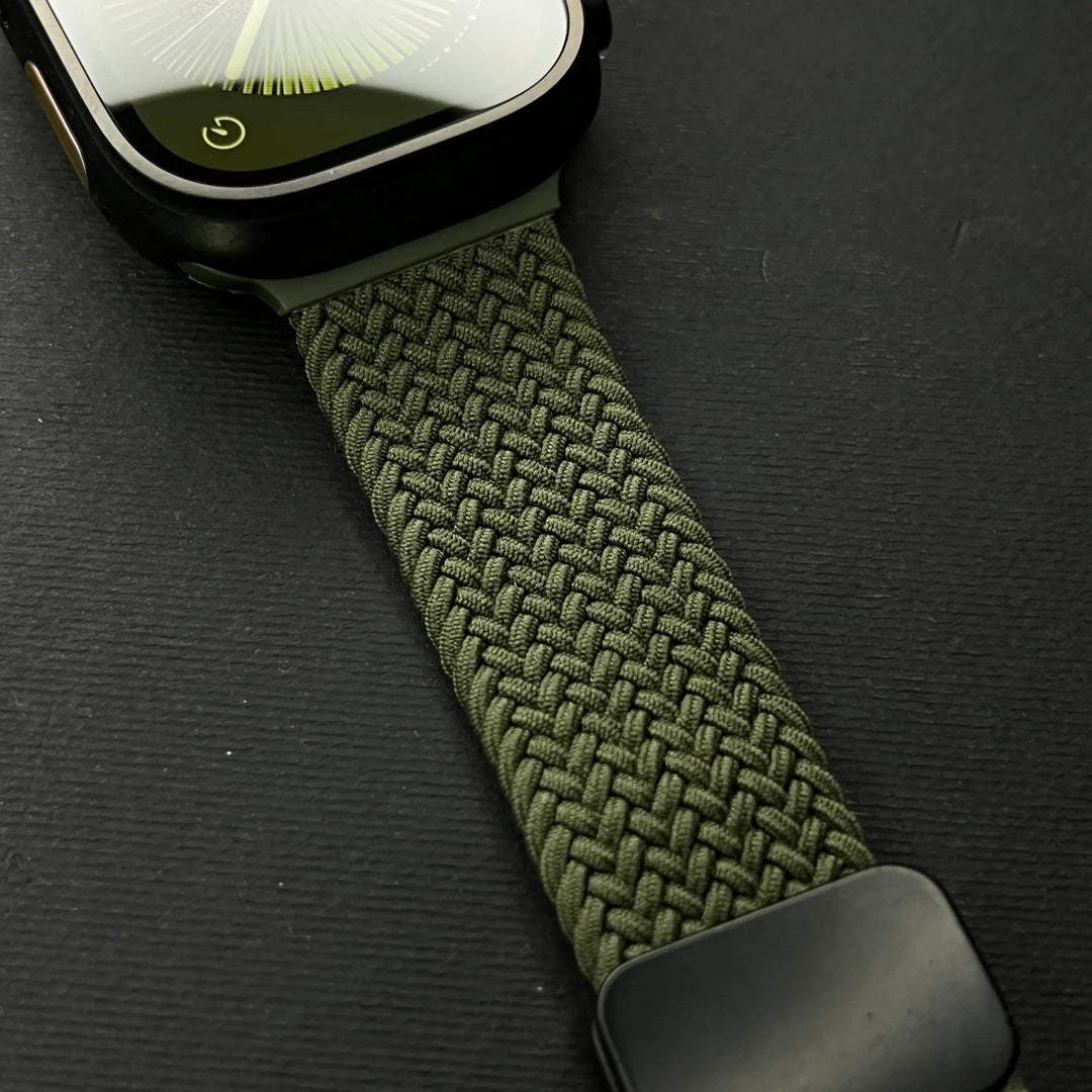 Woven Stretch Apple Watch Band with Adjustable Buckle