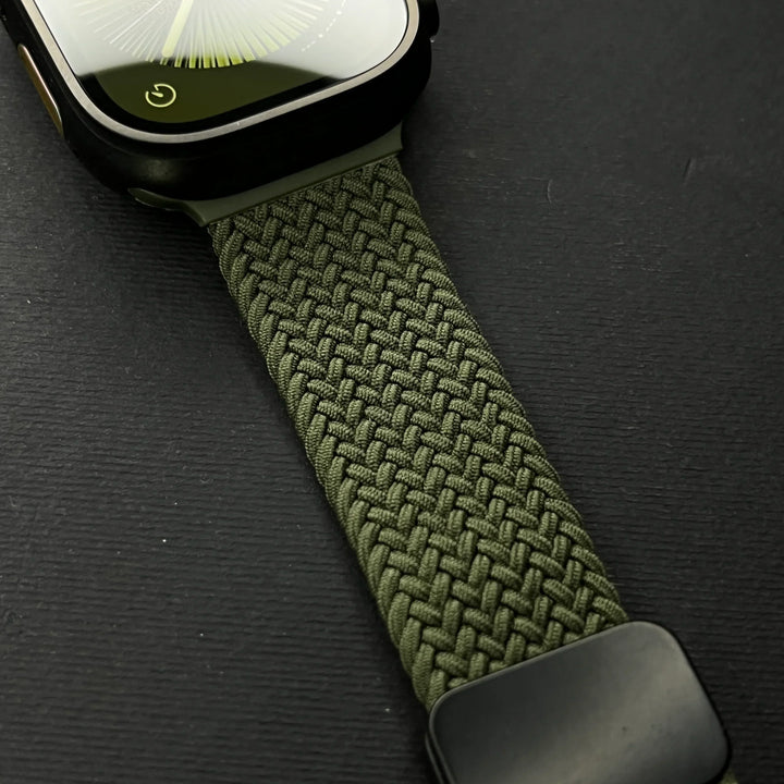 Woven Stretch Apple Watch Band with Adjustable Buckle