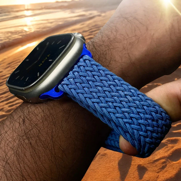 Woven Stretch Apple Watch Band with Adjustable Buckle
