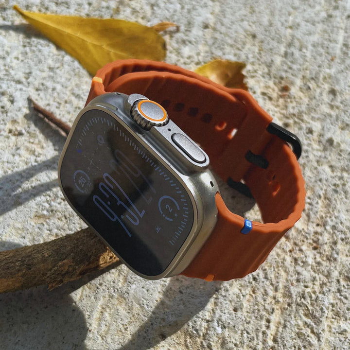 Silicone Watch Band with Two-Color Design for Apple Watch