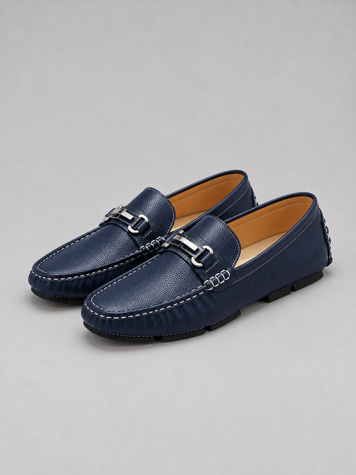 Men’s Leather Driving Loafers Slip On Moccasin Shoes - Elena Harper
