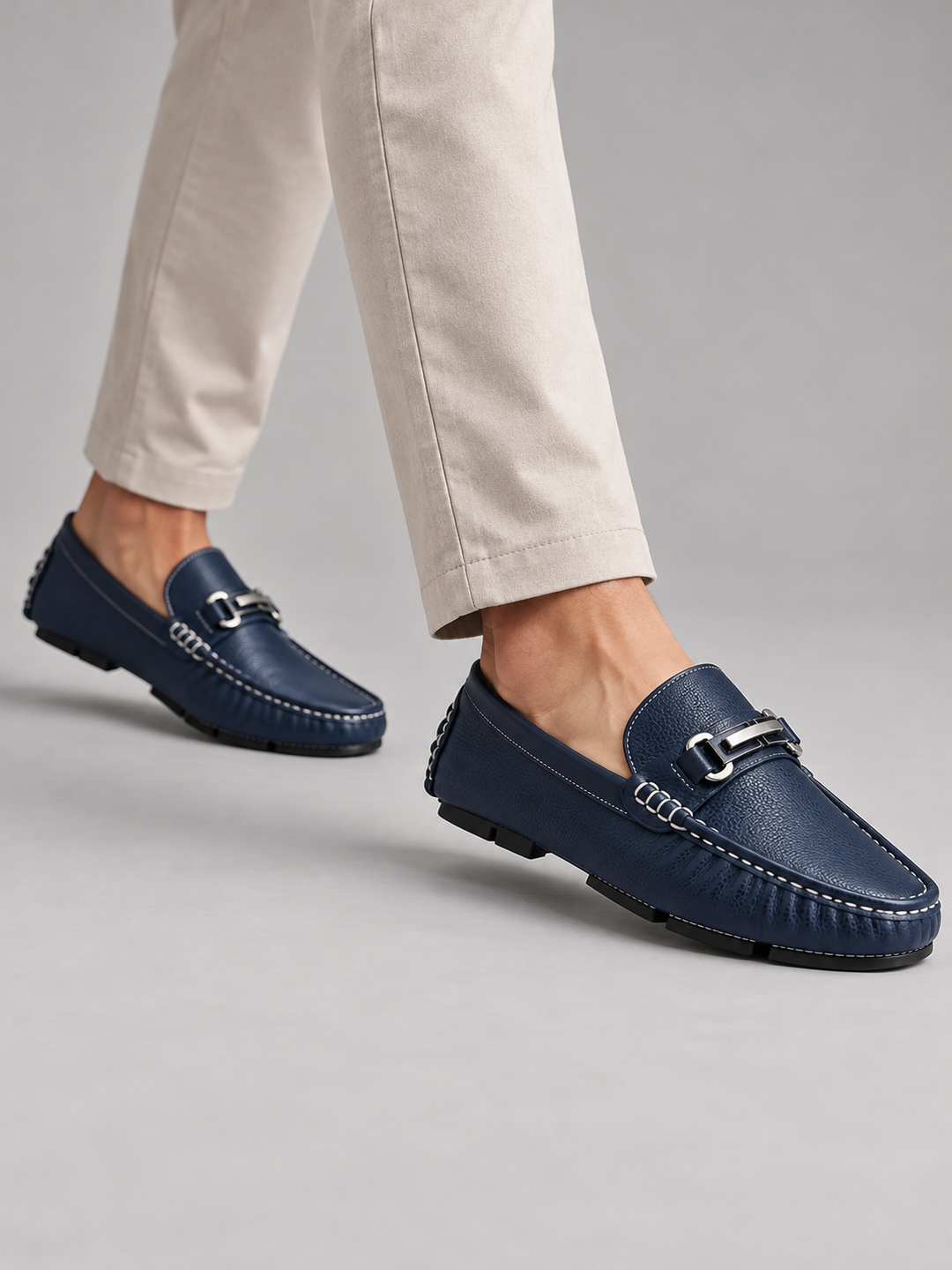 Men’s Leather Driving Loafers Slip On Moccasin Shoes, view 2 - Elena Harper