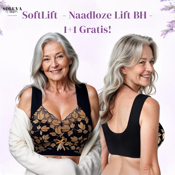 Emma & Rose SoftLift seamless lift bra, soft fabric with smooth cups and adjustable straps, designed for comfort and support.